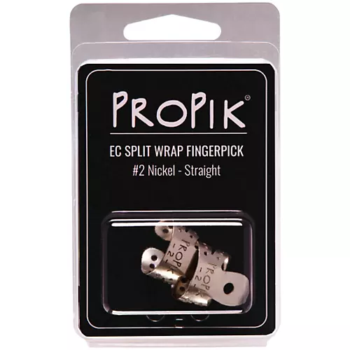 ProPik #2 Nickel Straight EC Split Wrap Finger Pick 2 Pack