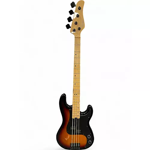 Used Schecter Guitar Research P4 3 Tone Sunburst Electric Bass Guitar 3 Tone Sunburst