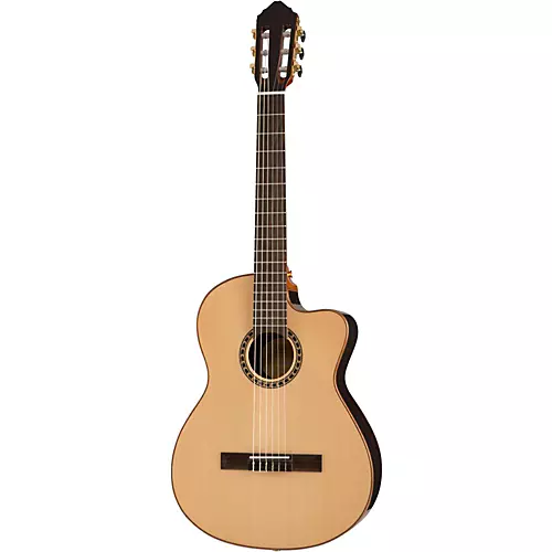 Lucero LFN200SCE Spruce/Rosewood Thinline Acoustic-Electric Classical Guitar Natural