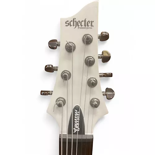 Used Schecter Guitar Research Demon 7 String Arctic White Solid Body Electric Guitar Arctic White
