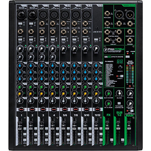 Mackie ProFX12v3 12-Channel Mixer With Gator Mixer Bag and Cables