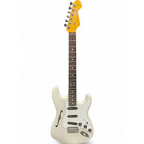 Used Fender American Professional II Stratocaster Thinline Vintage White Hollow Body Electric Guitar Vintage White