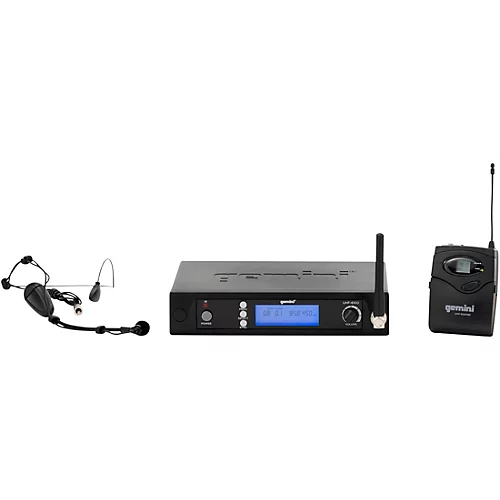 Gemini UHF-6100HL Single Headset With Detachable Lavalier System, 512-537.5mHz