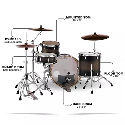 Pearl Decade Maple 3-Piece Shell Pack With 24