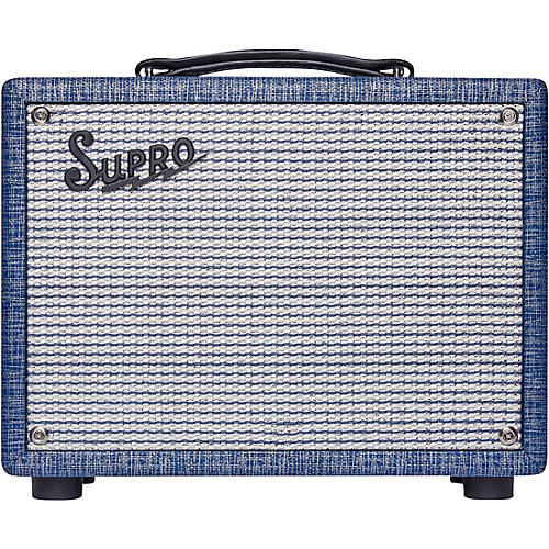 Supro 1606J 64 Super 5W 1x8 Tube Guitar Combo Amp Blue
