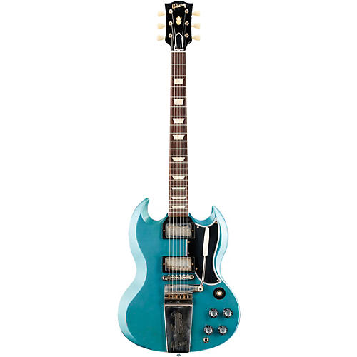 Gibson Custom Murphy Lab 1964 SG Standard Reissue With Maestro Vibrola Light Aged Electric Guitar Antique Pelham Blue