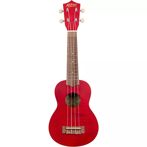 Mitchell MU45F Exotic Soprano Ukulele Flamed Maple Cherry