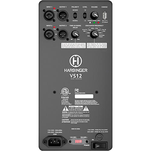 Harbinger VARI 2000 Series Powered Speakers Package With VS12 Subwoofer, Stands and Cables 10