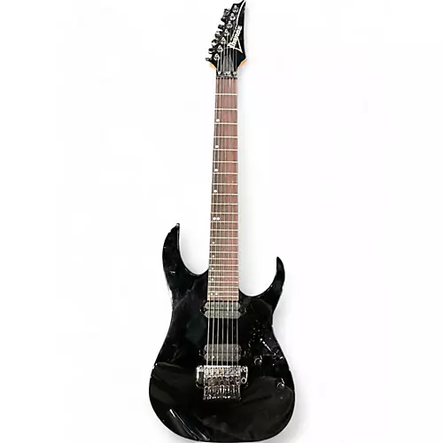 Used 2012 Ibanez RG927QMF Premium 7 String Black Solid Body Electric Guitar Black