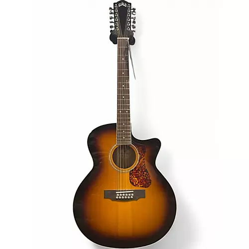 Used Guild F-2512E Deluxe 2 Color Sunburst 12 String Acoustic Electric Guitar 2 Color Sunburst