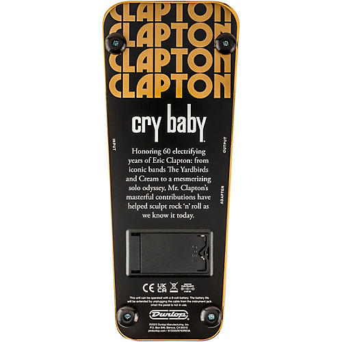 Dunlop EC95G Eric Clapton Cry Baby Wah Effects Pedal Gold