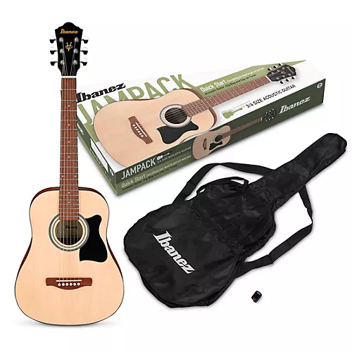 Ibanez IJV30 JamPack 3/4 Size Mini Dreadnought Acoustic Guitar Pack Natural