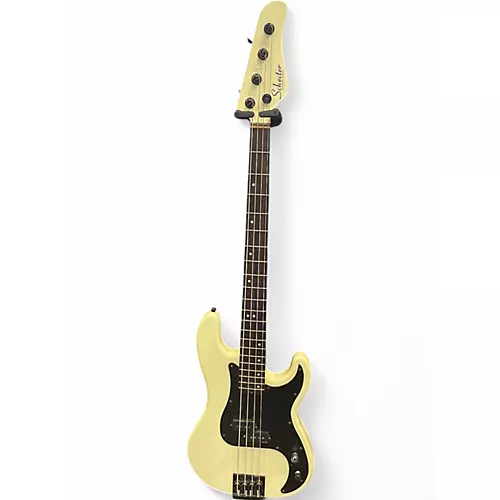 Used Schecter Guitar Research P-4 Antique Ivory Electric Bass Guitar Antique Ivory
