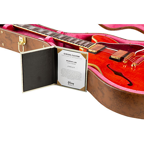 Gibson Custom Murphy Lab 1959 ES-355 Reissue Stopbar Light Aged Semi-Hollow Electric Guitar Watermelon Red