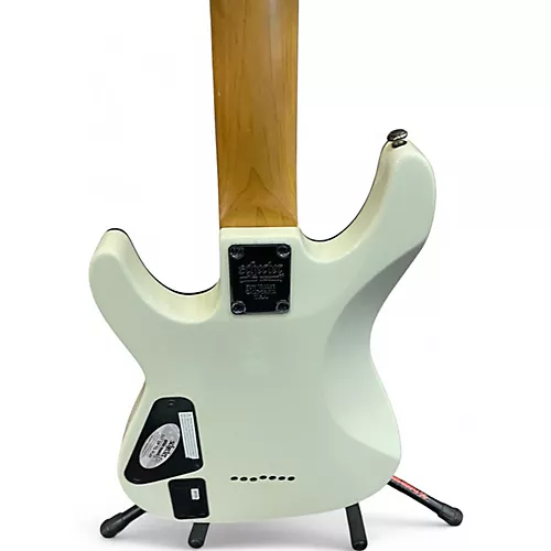 Used Schecter Guitar Research Diamond Series Demon 7 White Solid Body Electric Guitar White