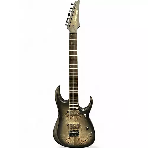 Used Ibanez RGD71 ALPA Charcoal Burst Black Stained Flat Solid Body Electric Guitar Charcoal Burst Black Stained Flat