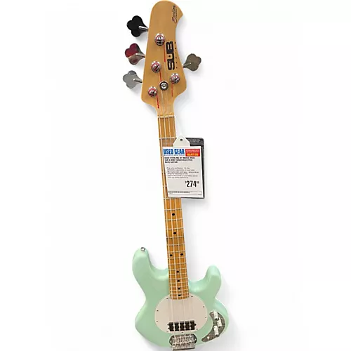 Used Sterling by Music Man Sub 4 Mint Green Electric Bass Guitar Mint Green