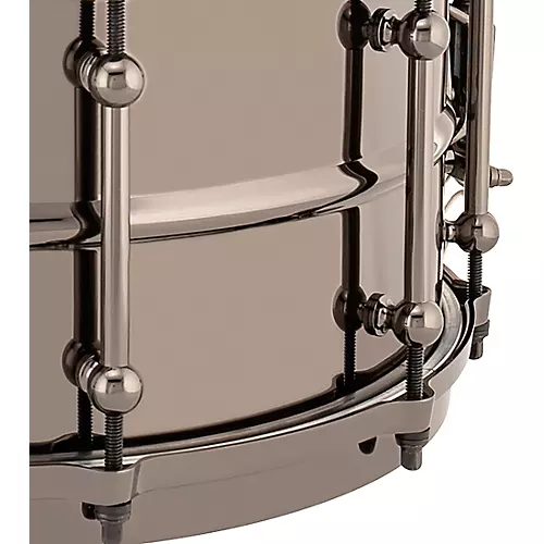 Ludwig Universal Series Black Brass Snare Drum with Black Nickel Die-Cast Hoops 14 x 6.5 in.
