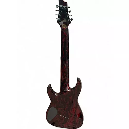 Used Schecter Guitar Research C-8 MS Silver Mountain  Blood Moon Solid Body Electric Guitar Blood Moon