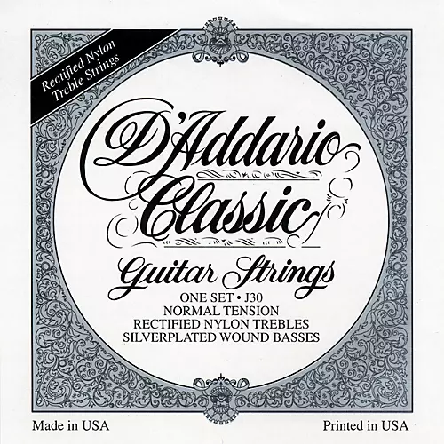 D'Addario EJ30 Rectified Classics Normal Tension Classical Guitar Strings Regular