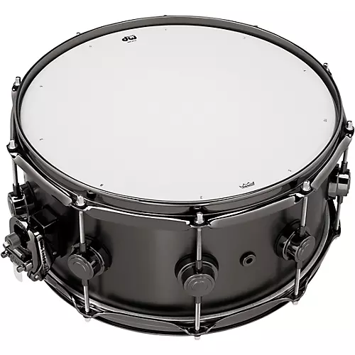 DW Collector's Series Satin Black Over Brass Snare Drum With Black Nickel Hardware 13 x 7 in.
