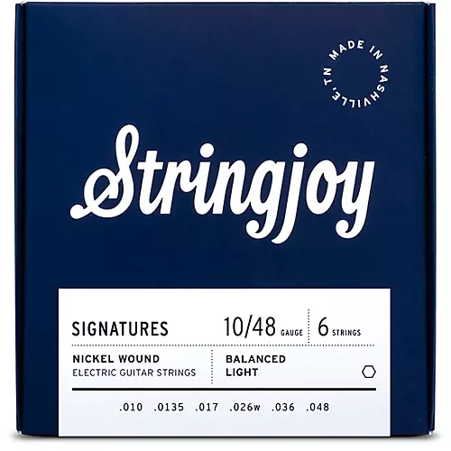 Stringjoy Signatures 6 String Nickel Wound Electric Guitar Strings 9 - 46