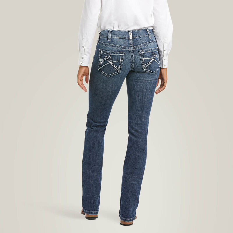 R.E.A.L. Mid Rise Arrow Gianna Straight Jean