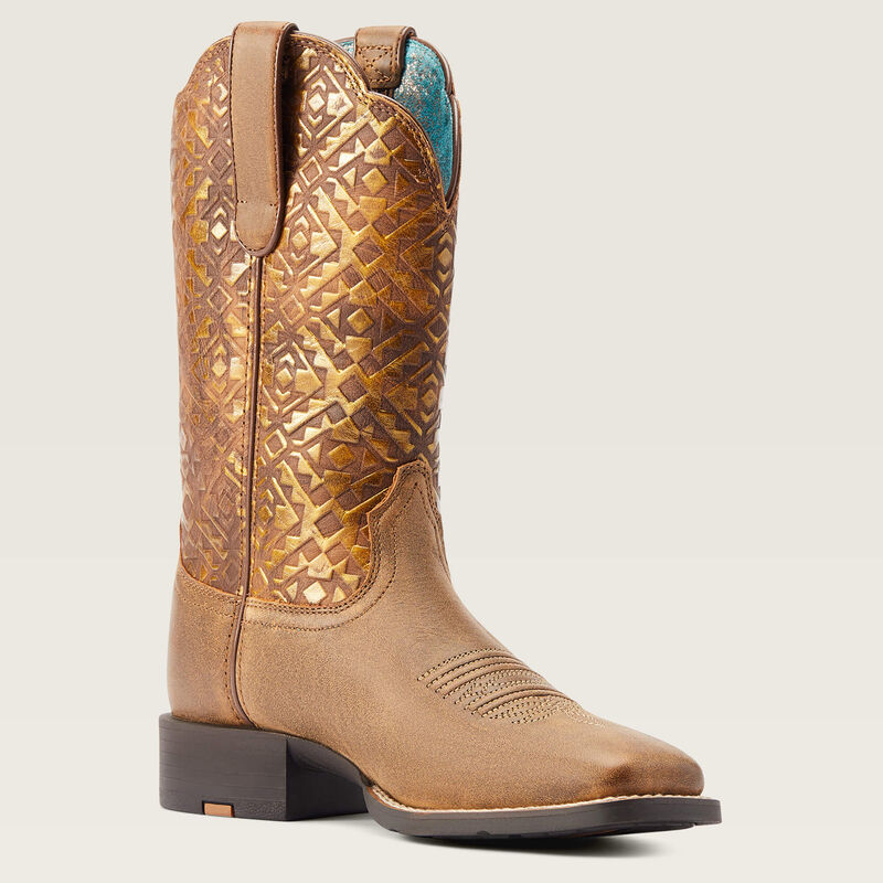 Round Up Wide Square Toe Western Boot