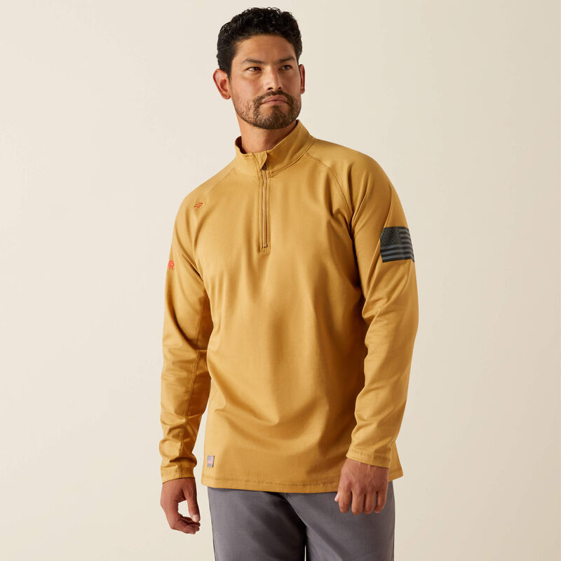 FR Combat Stretch Patriot 1/4 Zip Work Shirt