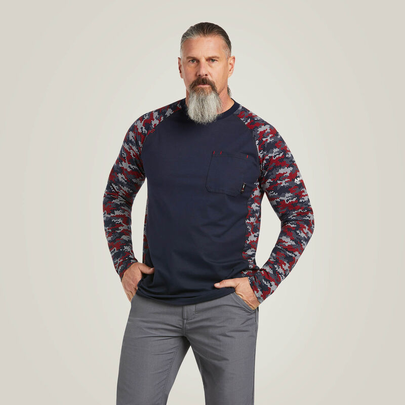 FR AC Stretch Camo Baseball T-Shirt