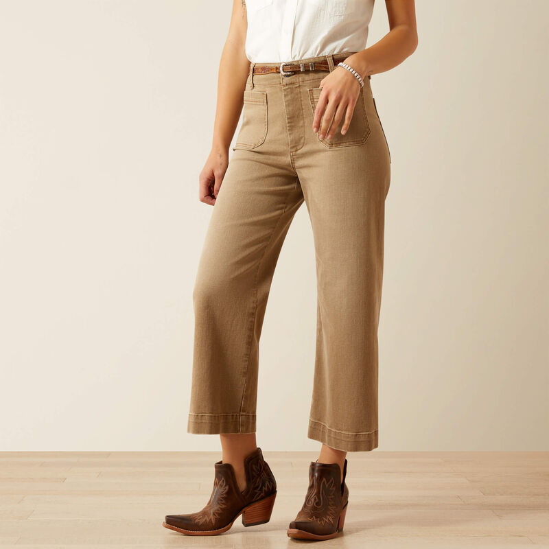 Ultra High Rise Comfort Wide Leg Crop Jeans