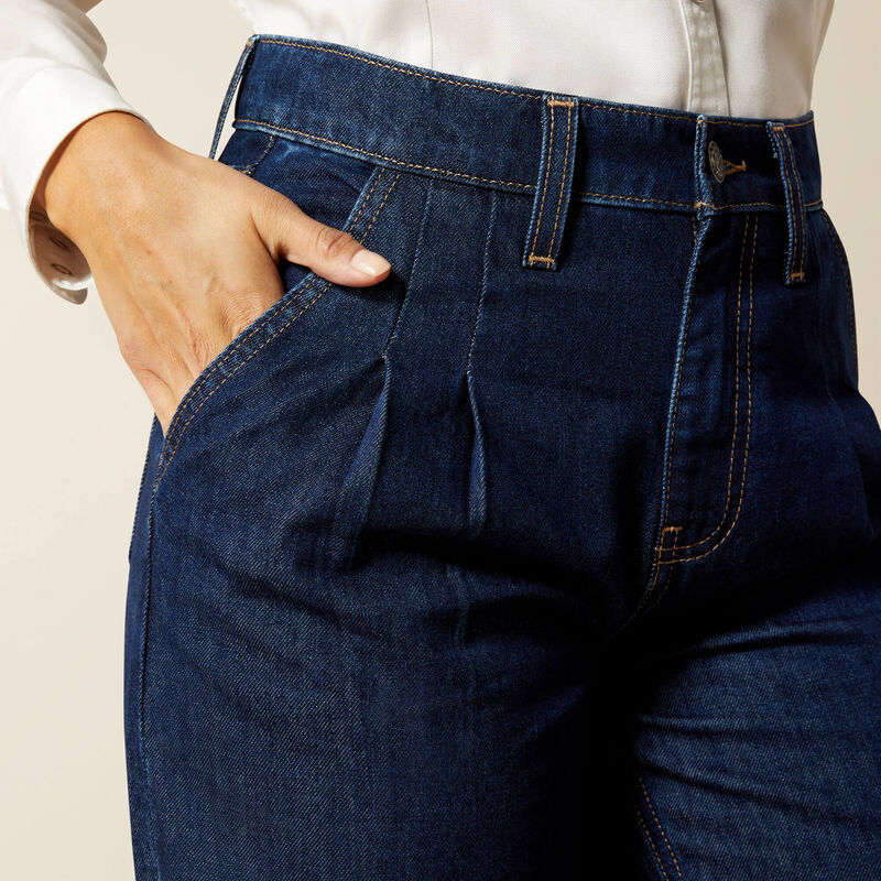 Ultra High Rise Pleated Trouser Jeans