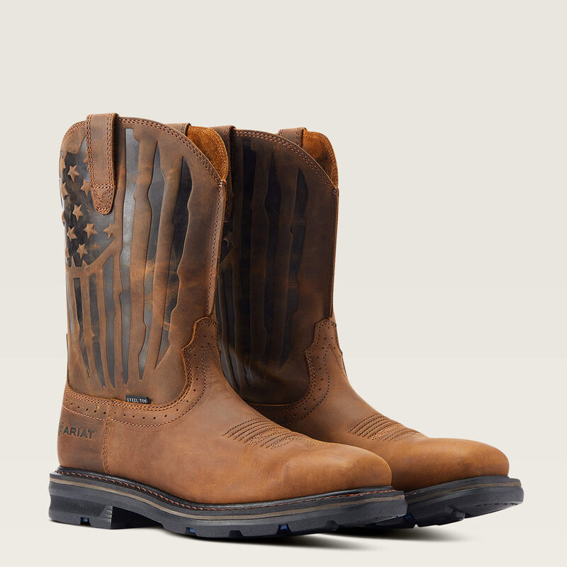 Sierra Shock Shield Patriot Steel Toe Work Boot