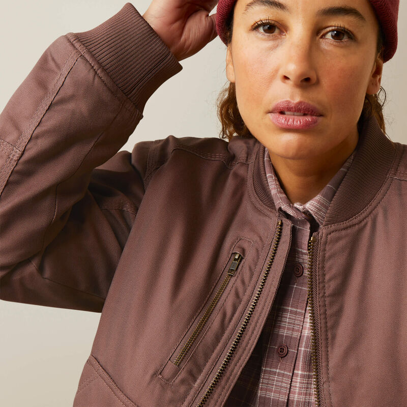 Rebar Stretch Canvas Bomber Jacket