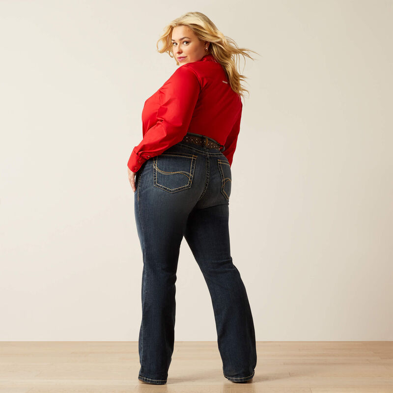 Mid Rise Lilla Boot Cut Jeans