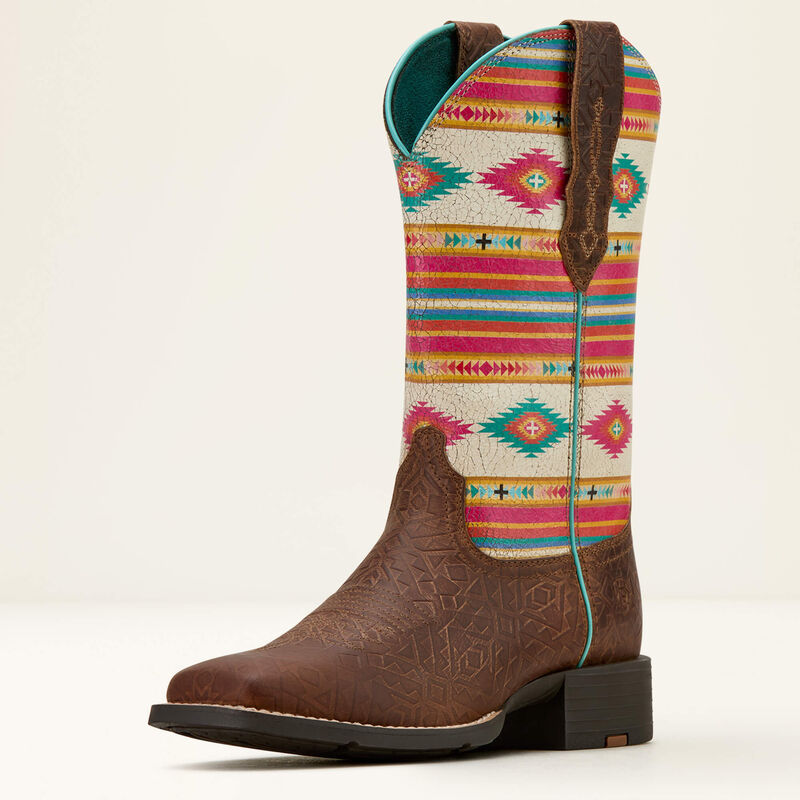 Round Up Wide Square Toe StretchFit Western Boot