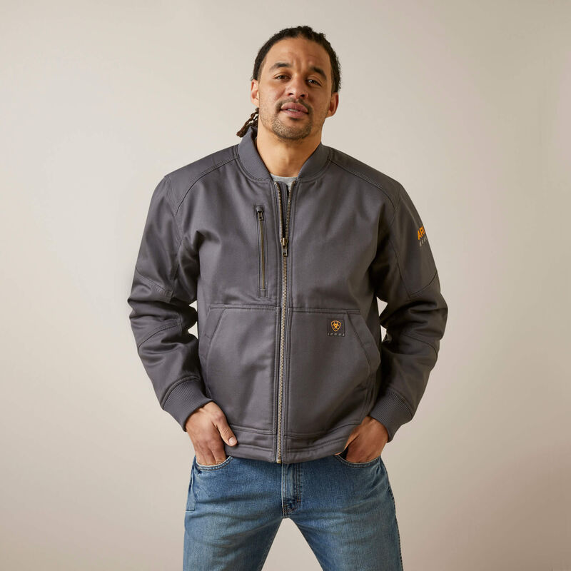 Rebar Stretch Canvas Bomber Jacket