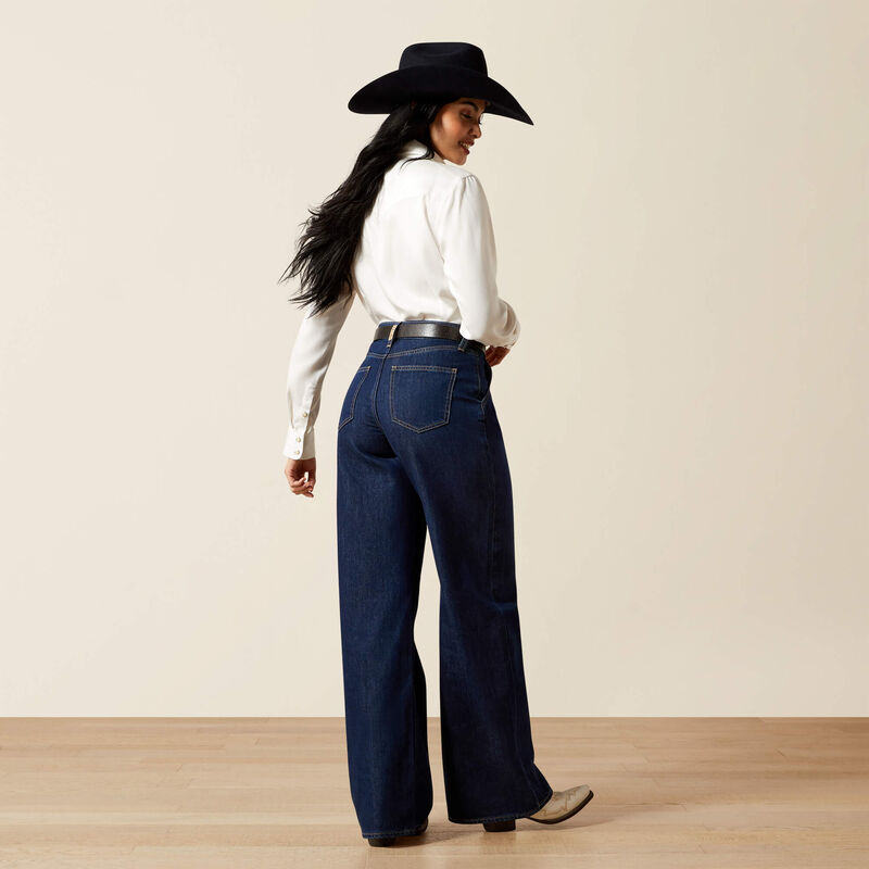 Ultra High Rise Pleated Trouser Jeans
