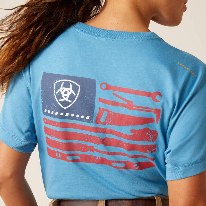 Rebar Workman Tool Flag T-Shirt