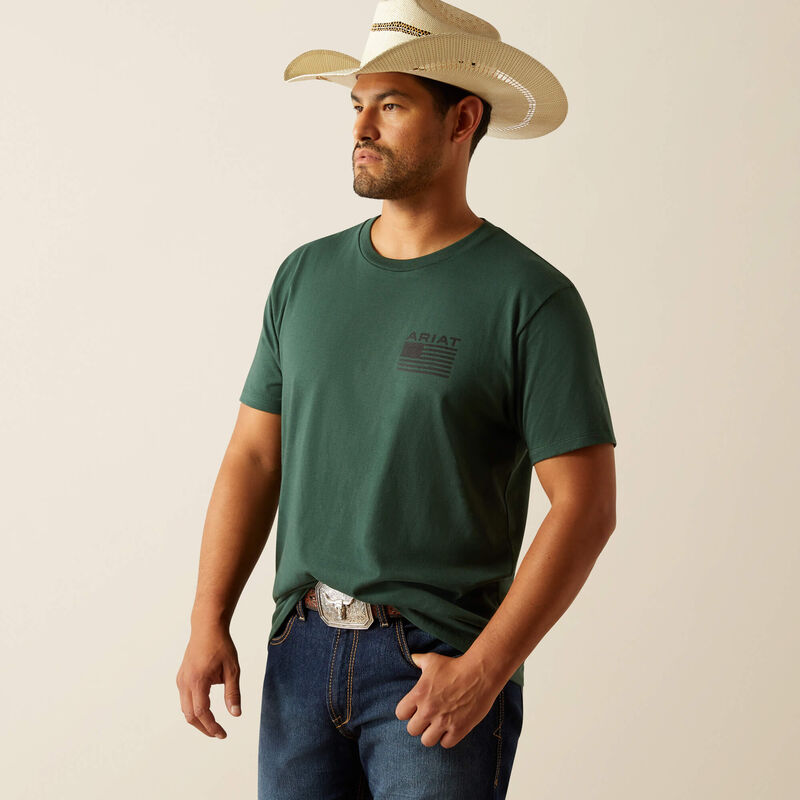 Ariat Rustic Wood Flag T-Shirt
