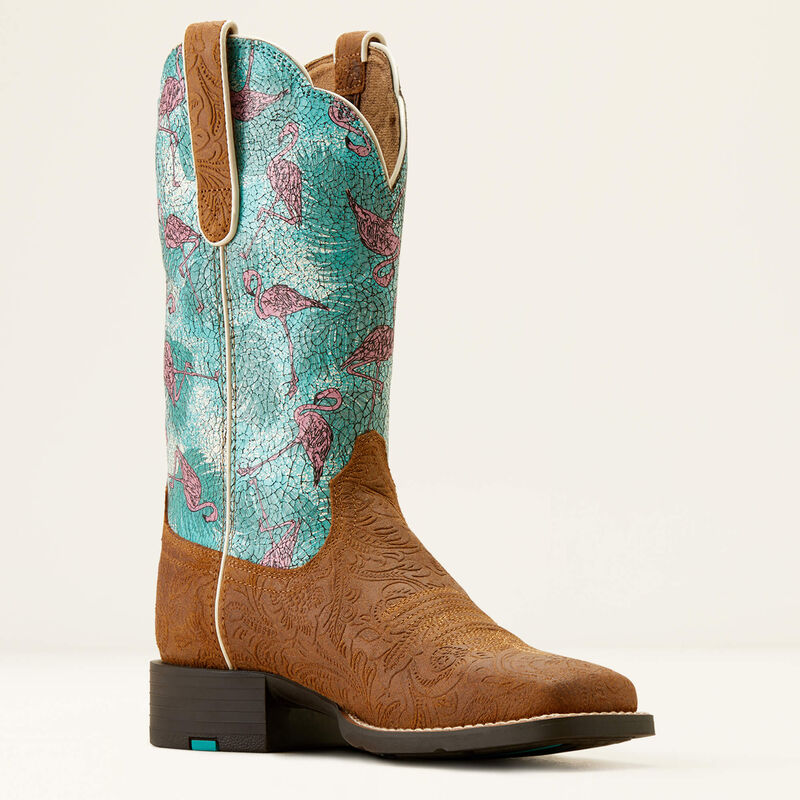 Round Up Wide Square Toe Western Boot