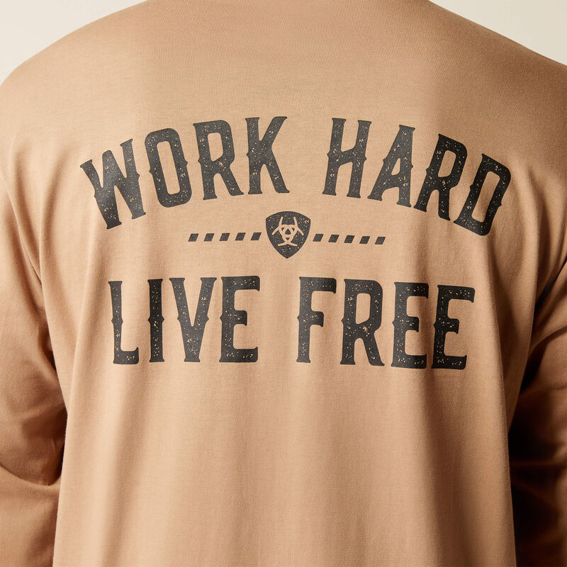 Rebar Cotton Strong Work Hard Live Free T-Shirt