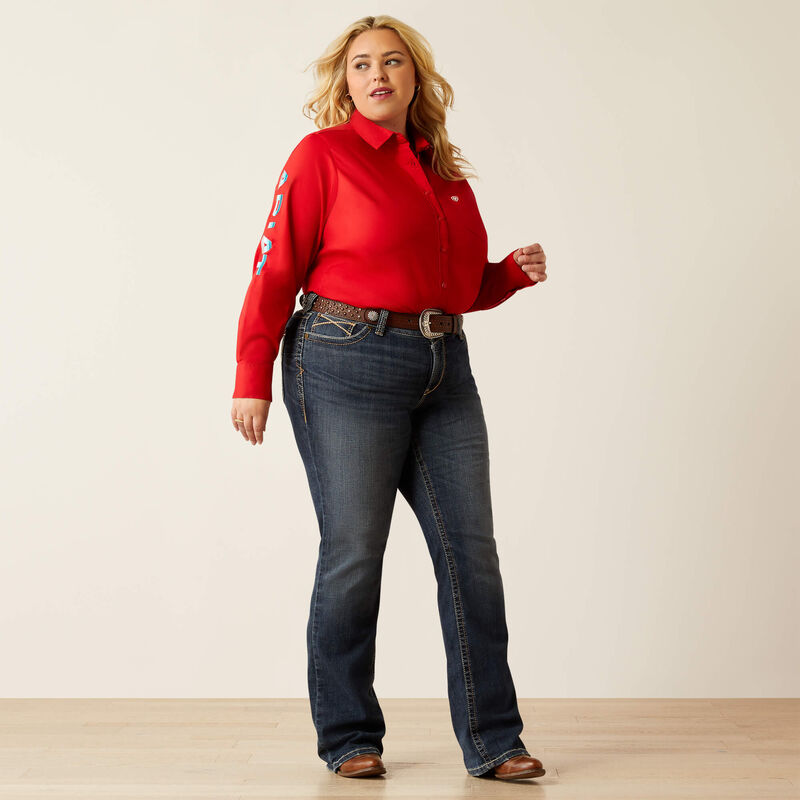 Mid Rise Lilla Boot Cut Jeans