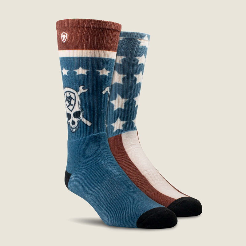 Patriot Graphic Crew Work Sock
