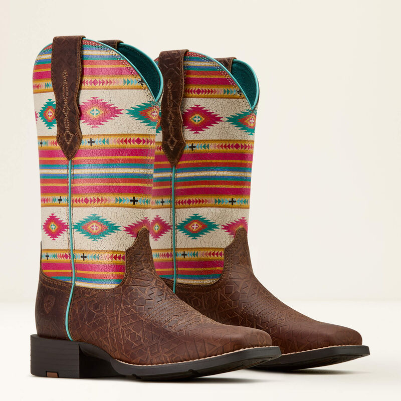 Round Up Wide Square Toe StretchFit Western Boot