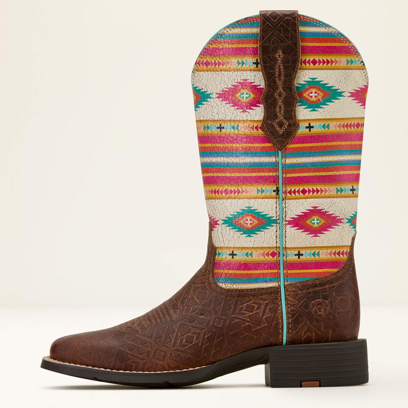 Round Up Wide Square Toe StretchFit Western Boot
