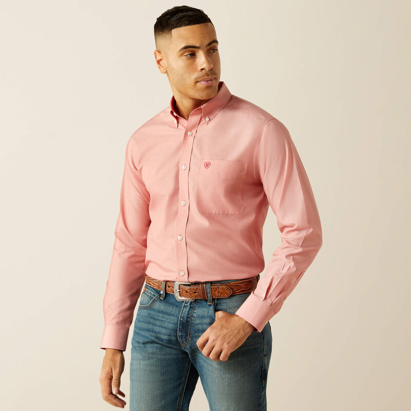 Wrinkle Free Solid Fitted Shirt