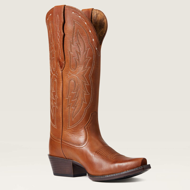 Heritage X Toe Elastic Wide Calf Western Boot