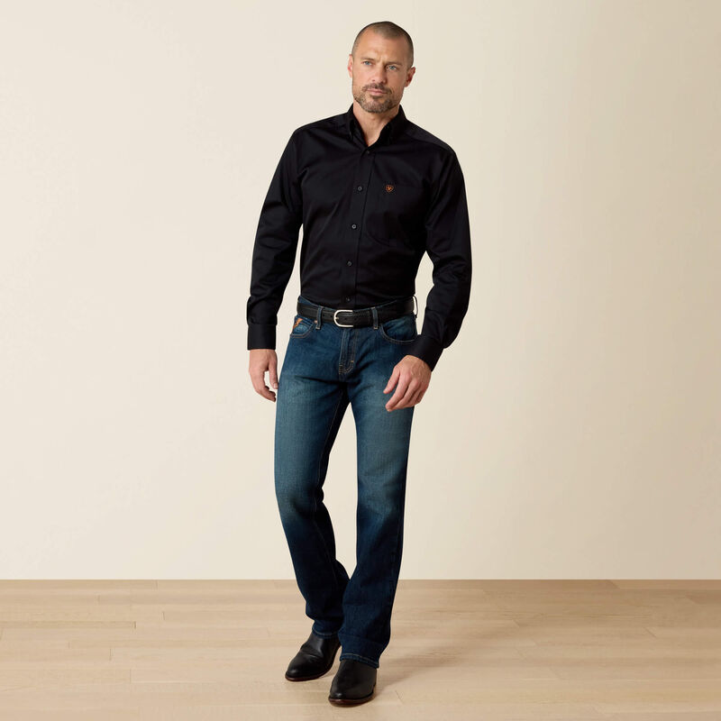 Solid Twill Fitted Shirt