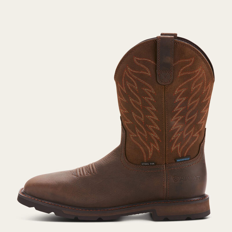 Groundbreaker Wide Square Toe Waterproof Steel Toe Work Boot